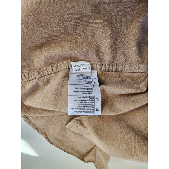 Carhartt Shirt Mens XL Tan Short Sleeve Button Workwear Loose Fit Cotton - Picture 11 of 12